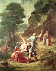 Eugene Delacroix Canvas Paintings - Orpheus and Eurydice Spring from a series of the Four Seasons 1862